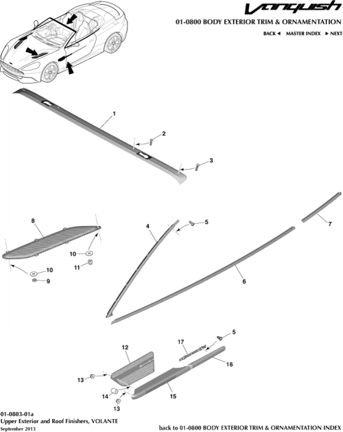 Part Diagram for Aston Martin FD33-519A36-BA