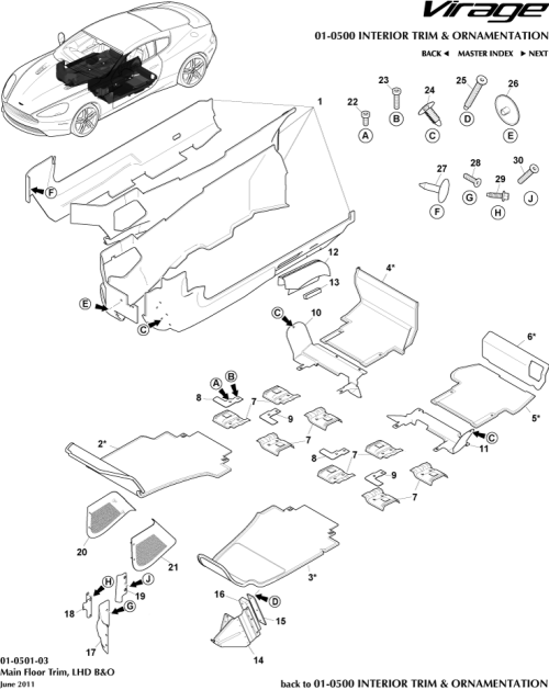 Part Diagram for Aston Martin 8G43-281B13-ADW