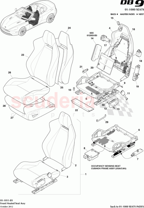 Part Diagram for Aston Martin DAC4027/10