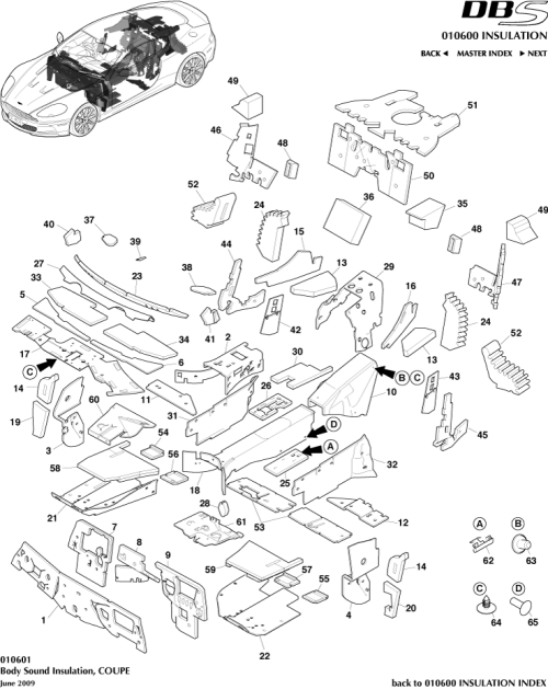 Part Diagram for Aston Martin 6G33-114B32-AA