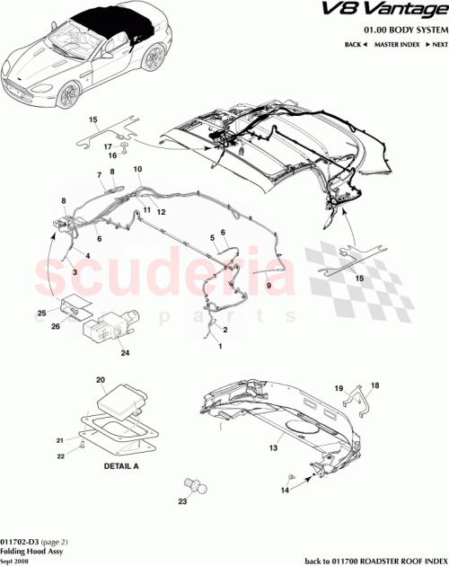 Part Diagram for Aston Martin 6G33-130B14-AA