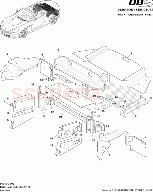 Part Diagram for Aston Martin 9G43L279A54AB