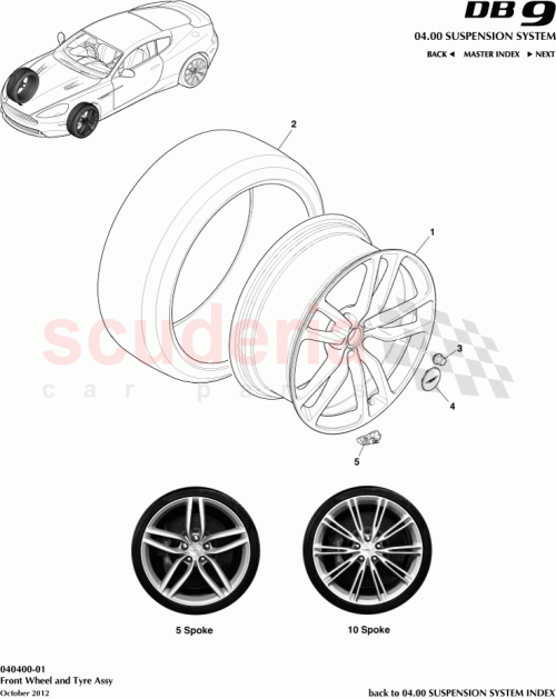 Part Diagram for Aston Martin CG43-1007-KB