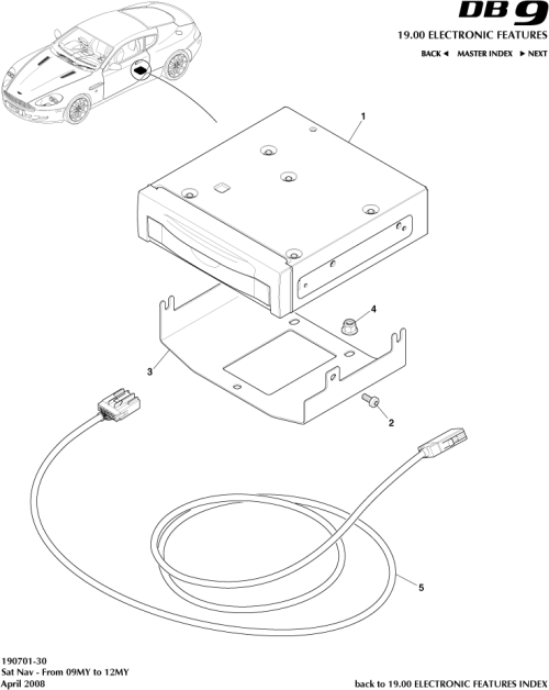Part Diagram for Aston Martin 9G43-10E887-BD