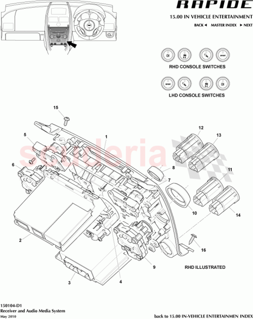 Part Diagram for Aston Martin CG43-13D734-BA