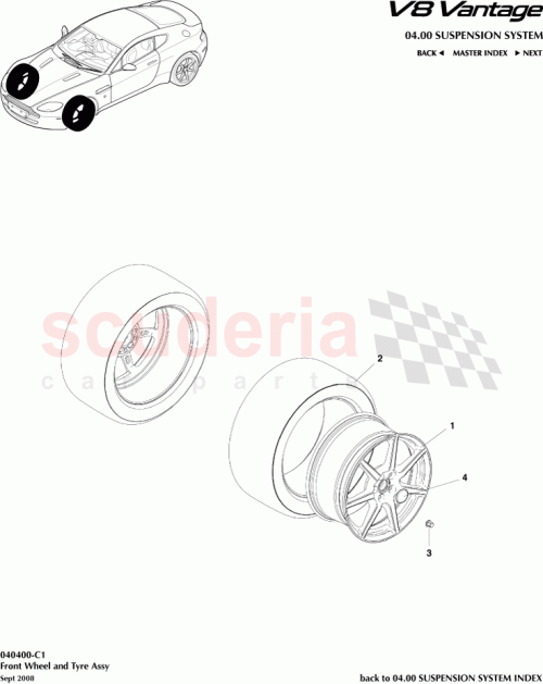 Part Diagram for Aston Martin BG33-1007-CA