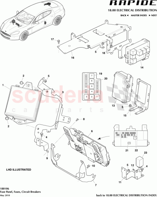 Part Diagram for Aston Martin DD43-3F826-AA
