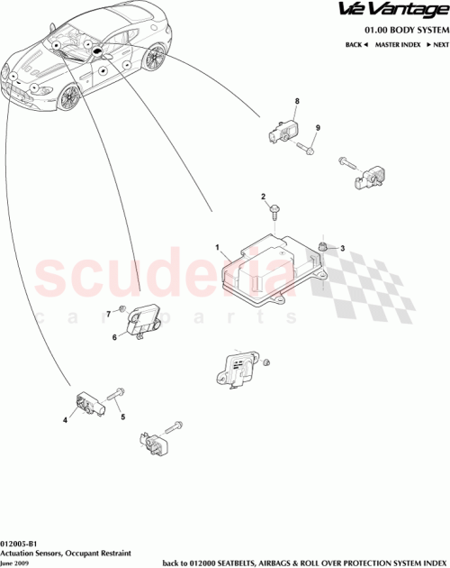 Part Diagram for Aston Martin 6G43371240