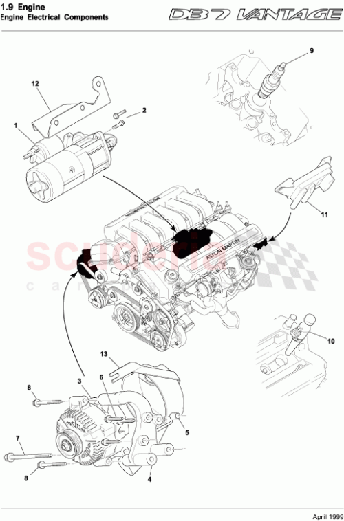 Part Diagram for Aston Martin 8G43-11000-AB