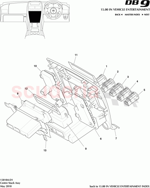 Part Diagram for Aston Martin 6G33-15K237-BB