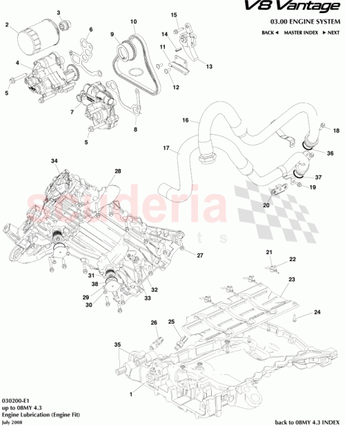 Part Diagram for Aston Martin W706989S430