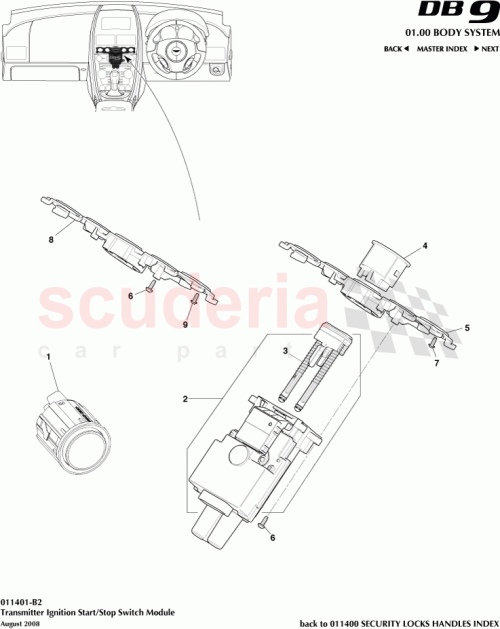 Part Diagram for Aston Martin 9G43-19H386-AL