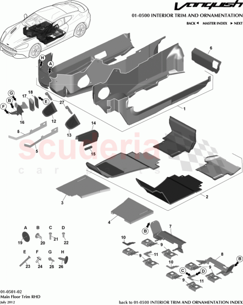 Part Diagram for Aston Martin CD33-281B10-BCW