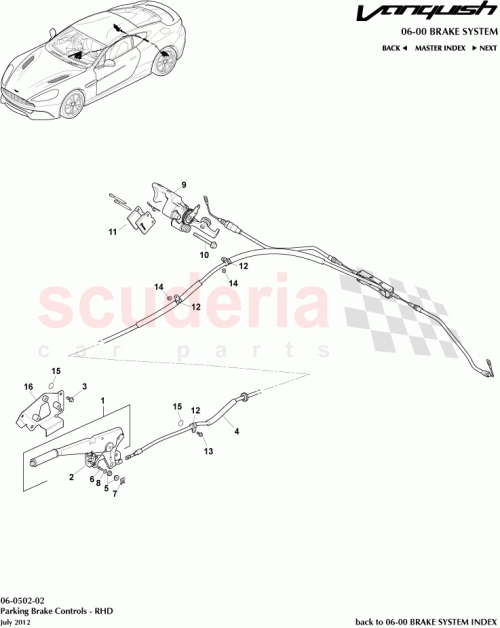 Part Diagram for Aston Martin 8G43-2442-AA