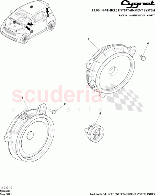 Part Diagram for Aston Martin 90269-05034