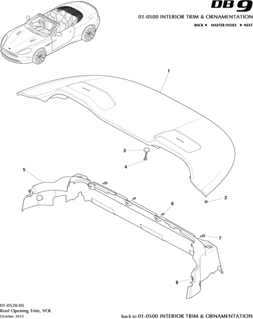 Part Diagram for Aston Martin AD33-L40409-AC