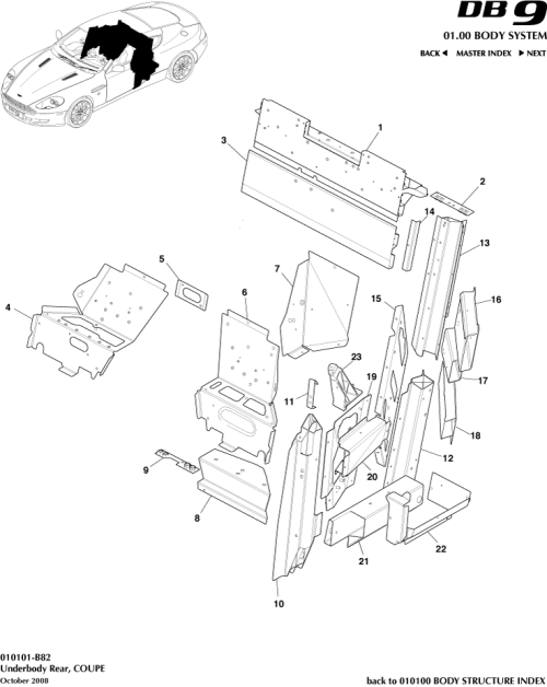 Part Diagram for Aston Martin SY9Y-3600-KCW