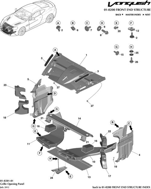 Part Diagram for Aston Martin 707269