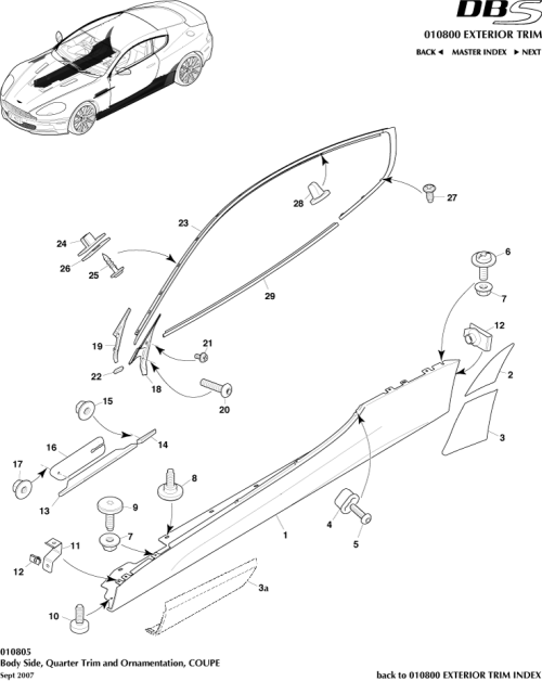 Part Diagram for Aston Martin 4G43-519A37-AL