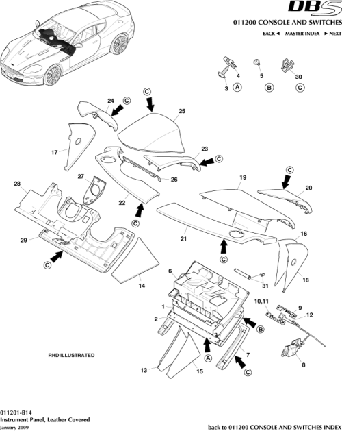 Part Diagram for Aston Martin 8D33-C04634-DAW