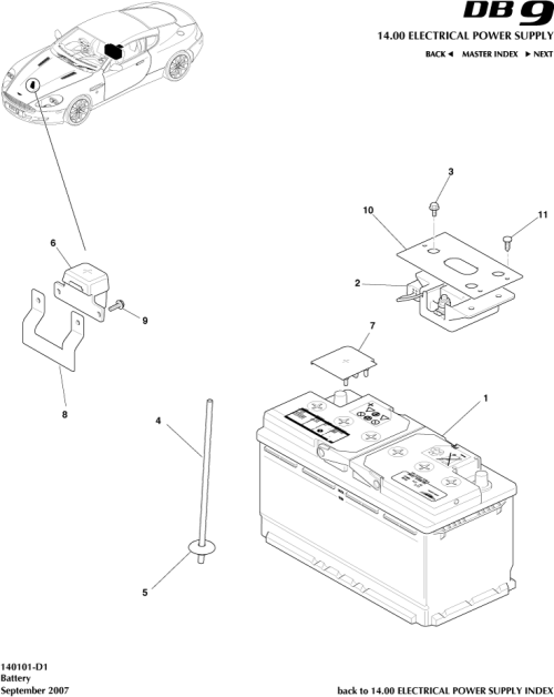Part Diagram for Aston Martin 37-85928/WM