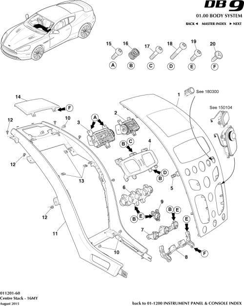 Part Diagram for Aston Martin 706346