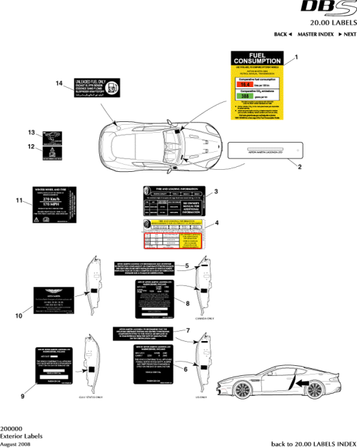 Part Diagram for Aston Martin SY9Y-10043-AB
