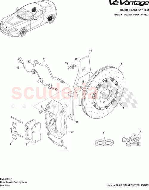 Part Diagram for Aston Martin AD23-2C465-AB