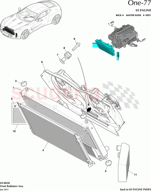 Part Diagram for Aston Martin 12023-03-8228-AA