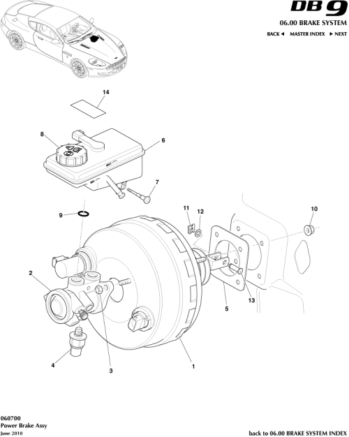 Part Diagram for Aston Martin 700781