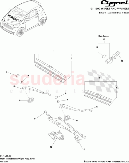 Part Diagram for Aston Martin 89943-28010