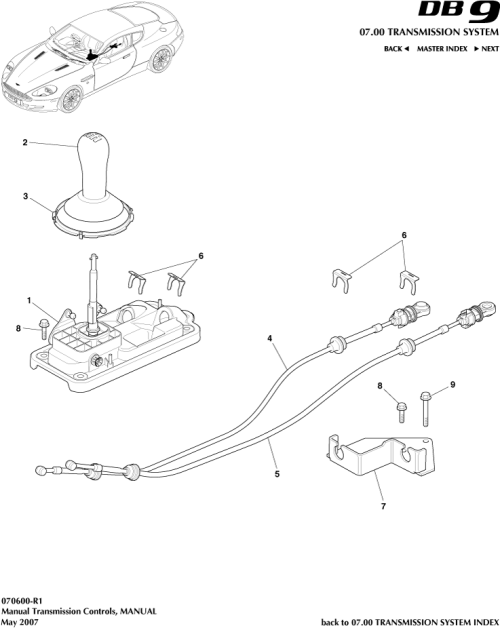 Part Diagram for Aston Martin 702276