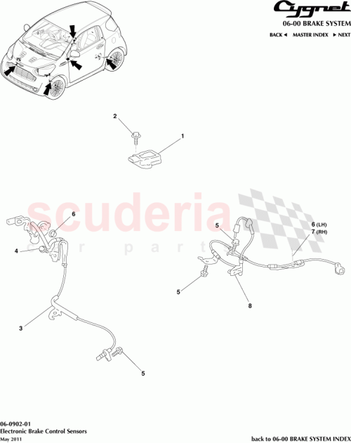Part Diagram for Aston Martin 89516-74020