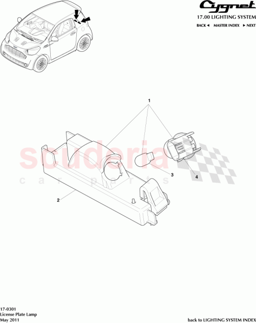 Part Diagram for Aston Martin 90075-60005