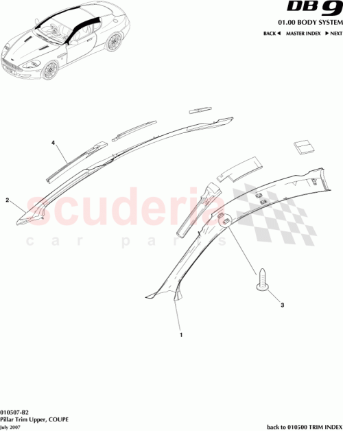 Part Diagram for Aston Martin 4G43-025B39-CFW