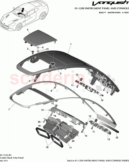 Part Diagram for Aston Martin DD33-0838-AA