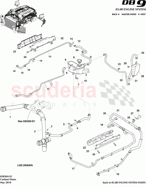 Part Diagram for Aston Martin 702901