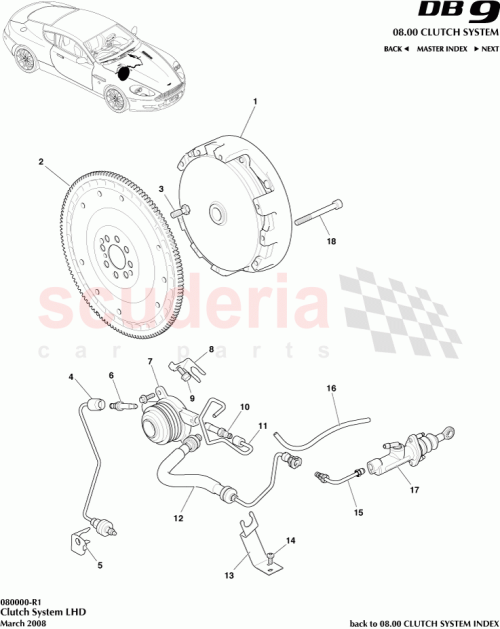 Part Diagram for Aston Martin 4G43-41360-BA