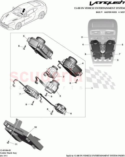 Part Diagram for Aston Martin CD33-18C623-EB