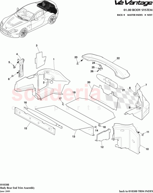 Part Diagram for Aston Martin 6G33-40168-AC