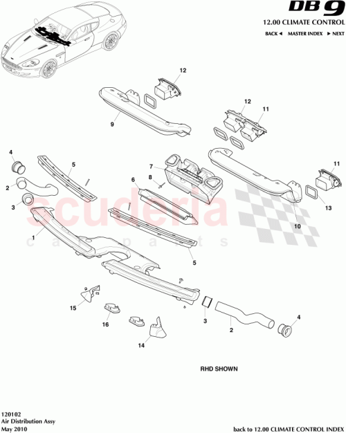 Part Diagram for Aston Martin 4G43-18D404-CA