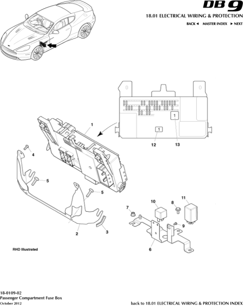 Part Diagram for Aston Martin 8G43-37-11477