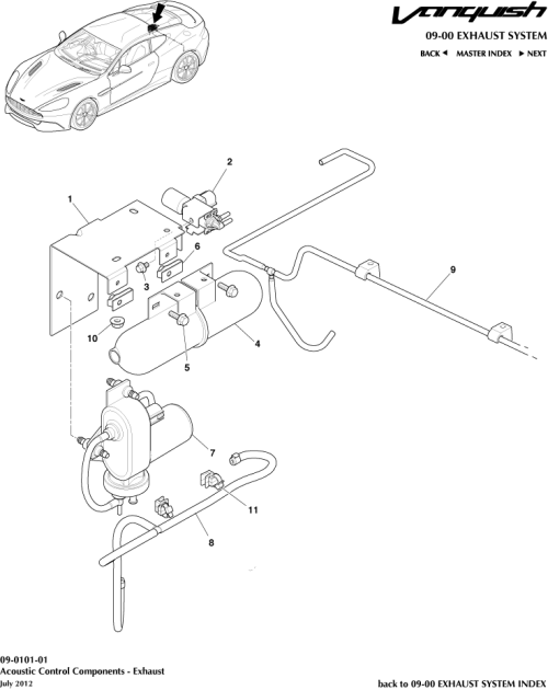 Part Diagram for Aston Martin HD33-2C529-BA