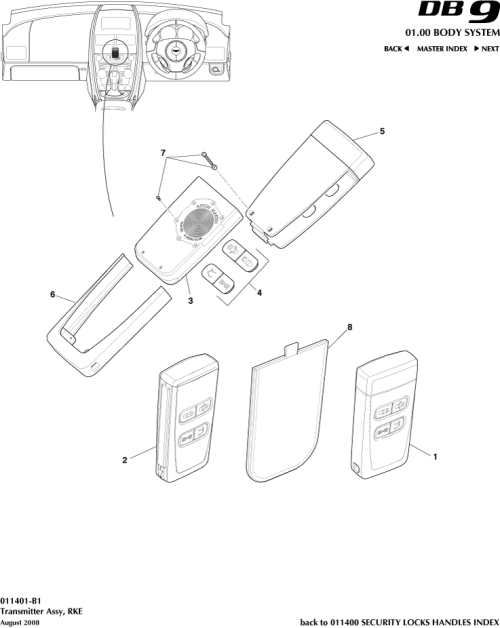 Part Diagram for Aston Martin 9G43-19H481-BA