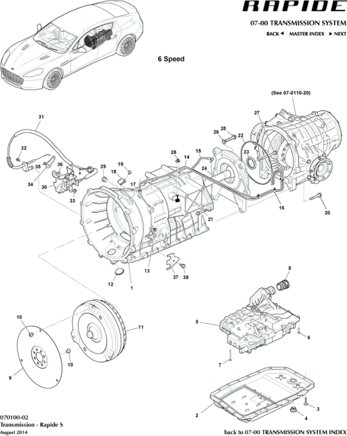 Part Diagram for Aston Martin AD43-7A245-BA