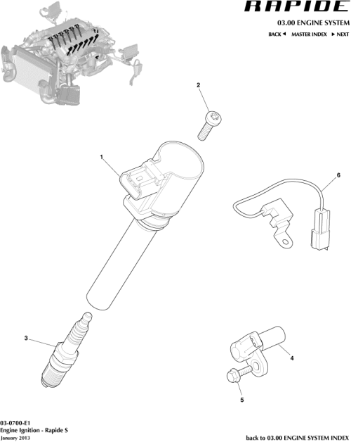 Part Diagram for Aston Martin CM5G-96309-AA