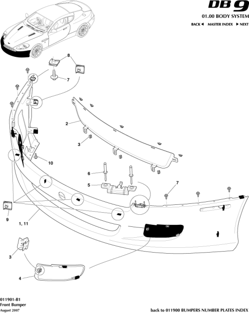 Part Diagram for Aston Martin AG43-17D957-DE