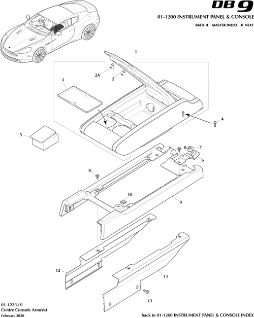 Part Diagram for Aston Martin CD33-045K07-A-P1A01