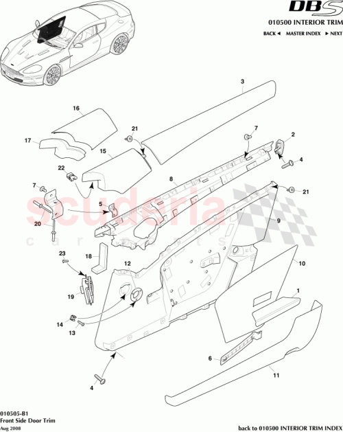 Part Diagram for Aston Martin 703027