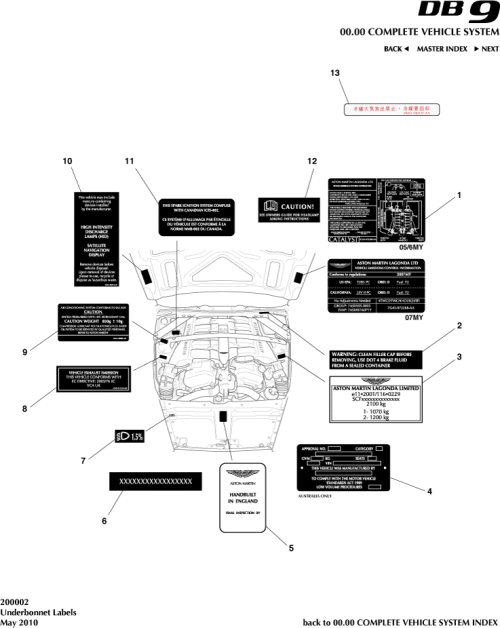 Part Diagram for Aston Martin 6G33-974663-AA/DB